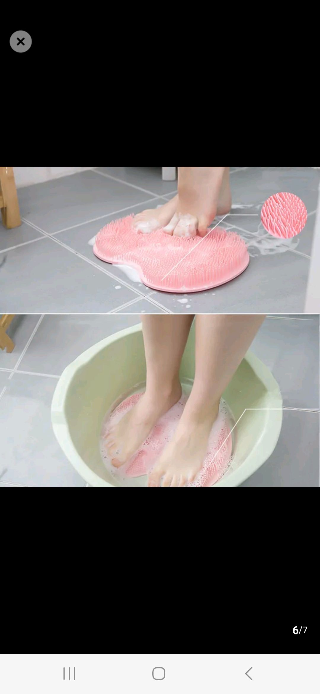 Back Foot Wash Brush with Suckers Massage Pad Foot Back Massage Mat Scrubber Back Bath Brush Anti-Slip Clean Dead Skin Bathroom