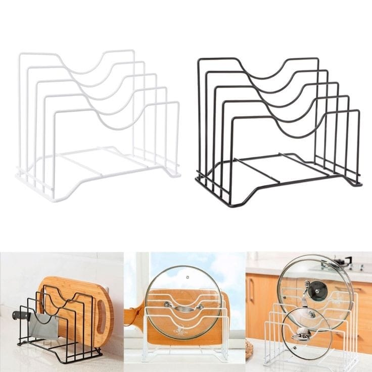 NEW STOCK Strong 4 slot wider zone stainless steel rack for big plates pot lids chop boards