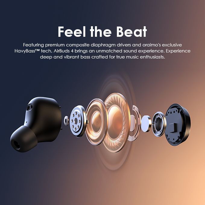 oraimo AirBuds 4 ENC True Wireless / Bluetooth Earbuds