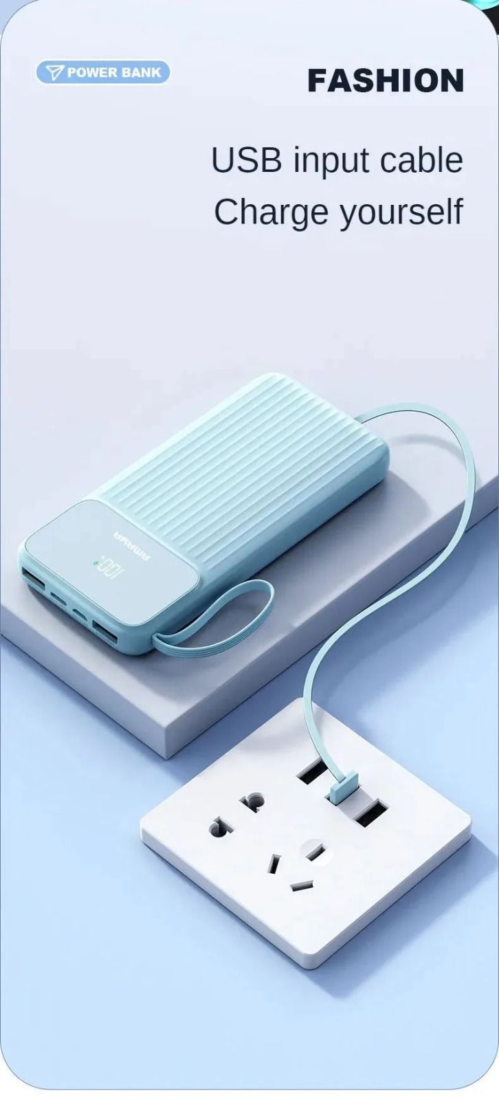 Amaya power bank 10000mAh 22.5W super fast charging with 4 cables