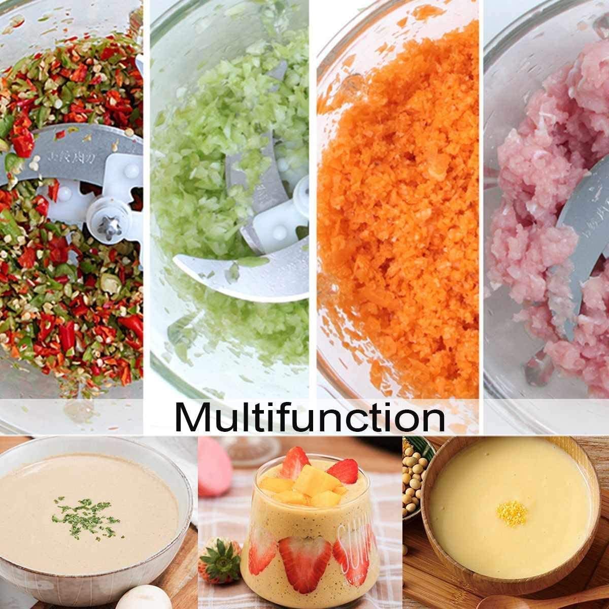 Stainless Steel Electric Meat Grinders with Bowl Heavy for Kitchen Food Chopper, Meat, Vegetables, Onion, Garlic Slicer Dicer, Fruit & Nuts Blender (300 Watts) (2 LITER)