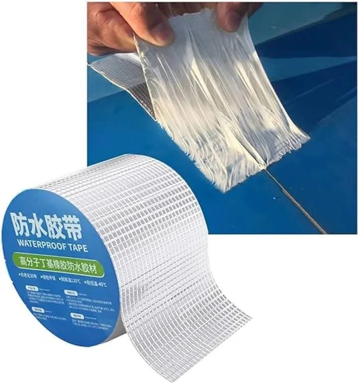 Aluminum Foil Butyl Waterproof Tape Wall Crack Tape Paste For Roof Repair Wall Pipeline Repair - 5 meters * 5cm * 1mm