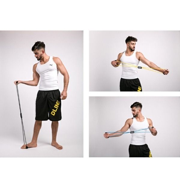 Resistance Bands Elastic Fitness Pulling Rope Chest Expander Yoga Rubber Tension Band for Abdomen Waist Arm Leg Stretching Fitness Training Exercise Bands