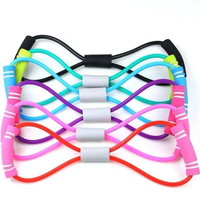Resistance Bands Elastic Fitness Pulling Rope Chest Expander Yoga Rubber Tension Band for Abdomen Waist Arm Leg Stretching Fitness Training Exercise Bands