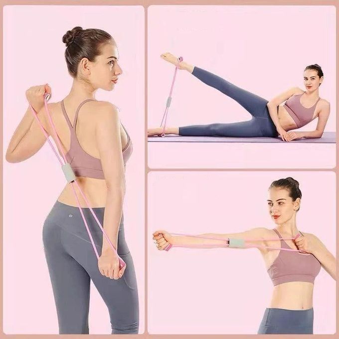 Resistance Bands Elastic Fitness Pulling Rope Chest Expander Yoga Rubber Tension Band for Abdomen Waist Arm Leg Stretching Fitness Training Exercise Bands