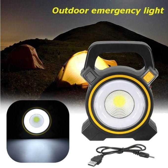 Cob Work 2 In 1 Solar / USB Rechargeable Multifunction Torch with Power Bank