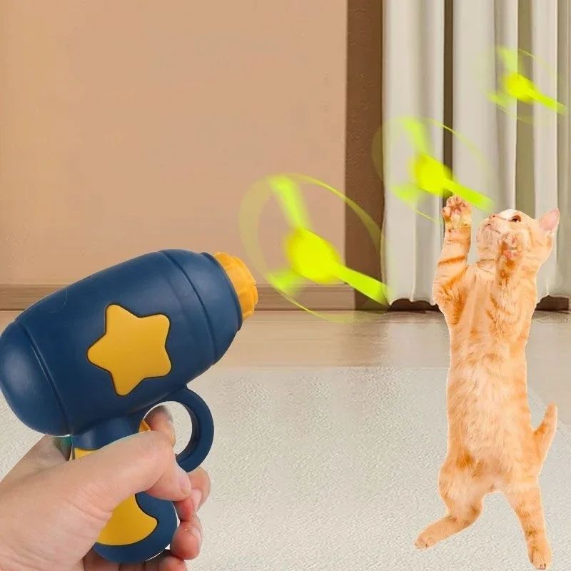 New Funny Cat Toy Interactive Play Pet Training Toy Mini Flying Disc Windmill Catapult Pet Toys Cat Dog Chewing Playing Supplies Toy Sports