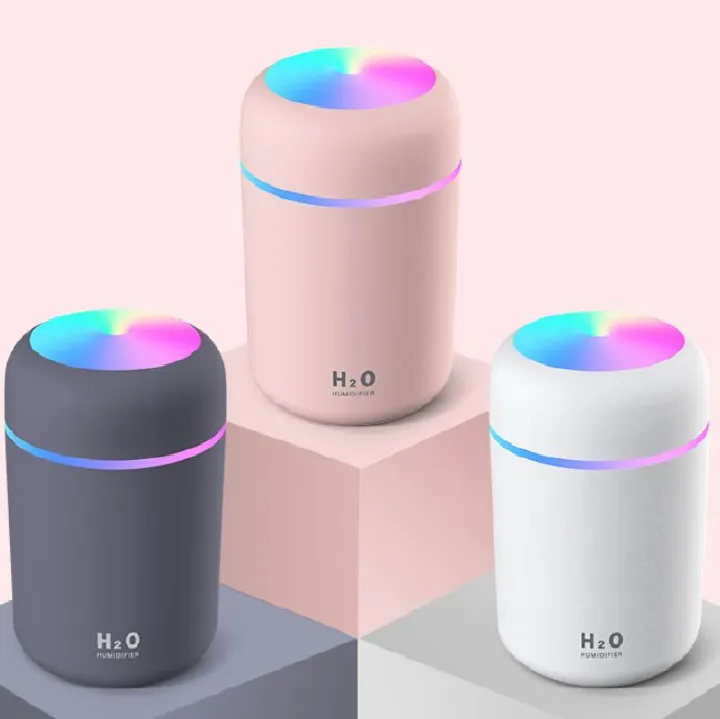 Mute And Timer Dazzle Mug Humidifier Portable And Smart Humidifiers for Bedroom, Top Fill, Customize Humidity for Home,Car,Baby Nursery & Office  With Colorful Light