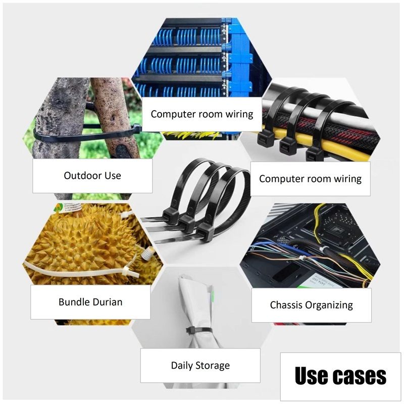 1000pcs/bag, Nylon cable ties cable ties straps storage arrangement fixed universal binding belt, 80mm length.