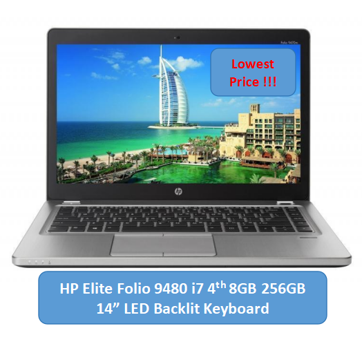 Exclusive Discounts For Free Mouse Refurbished HP EliteBook Folio 9480 Core I7 8GB RAM 256GB