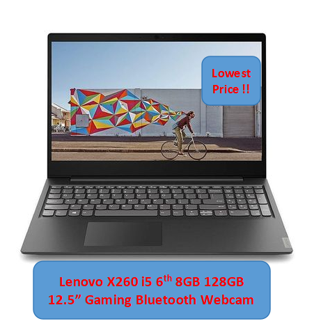 Lenovo Thinkpad X260 Laptop Intel Core i5 2.40 Ghz 8GB 128GB SSD 12.5" IPS Anti-clare FHD Windows 10 Intel graphics Webcam Bluetooth