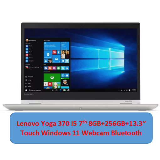 Refurbished Lenovo Thinkpad Yoga X370 Laptop i5 7th 8GB 256GB SSD 13.3 Inch x360 Touchscreen Display Windows 11 laptop with Lenovo Digital Stylus.