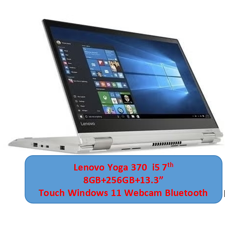 Refurbished Lenovo Thinkpad Yoga X370 Laptop i5 7th 8GB 256GB SSD 13.3 Inch x360 Touchscreen Display Windows 11 laptop with Lenovo Digital Stylus.