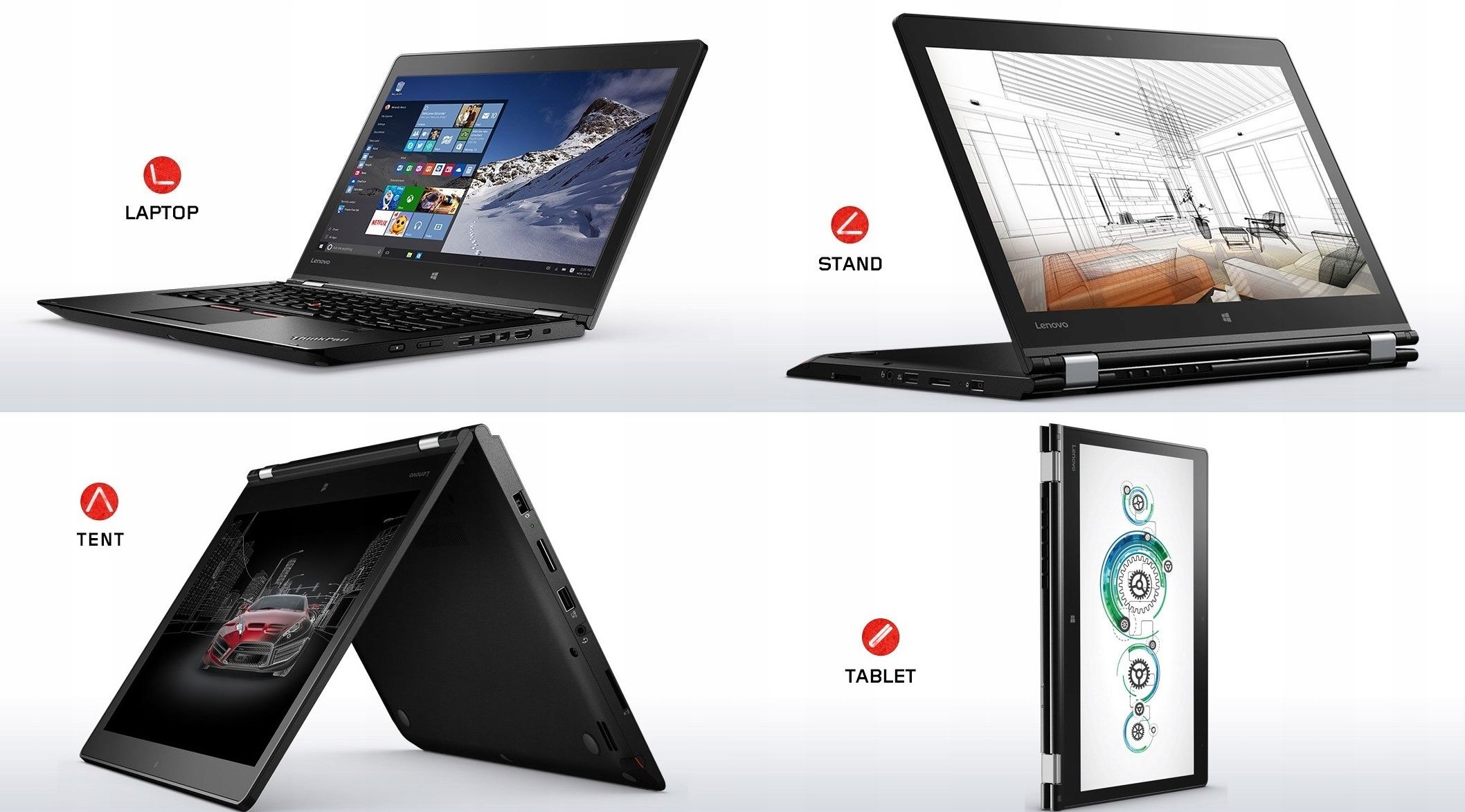 Refurbished Lenovo Thinkpad Yoga X370 Laptop i5 7th 8GB 256GB SSD 13.3 Inch x360 Touchscreen Display Windows 11 laptop with Lenovo Digital Stylus.