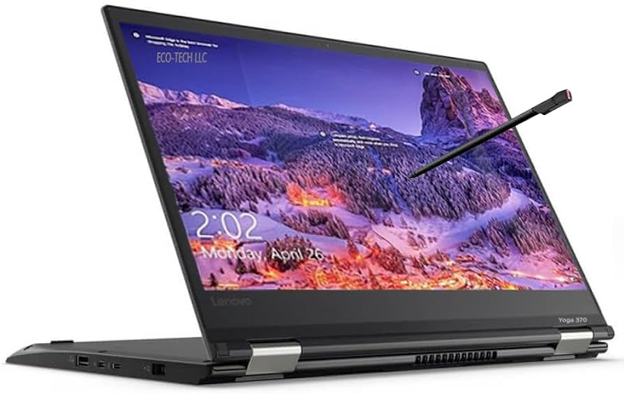 Refurbished Lenovo Thinkpad Yoga X370 X360 Laptop i5 7th 8GB 128GB SSD 13.3 Inch x360 Touchscreen Display Windows 11 laptop with Lenovo Digital Stylus.
