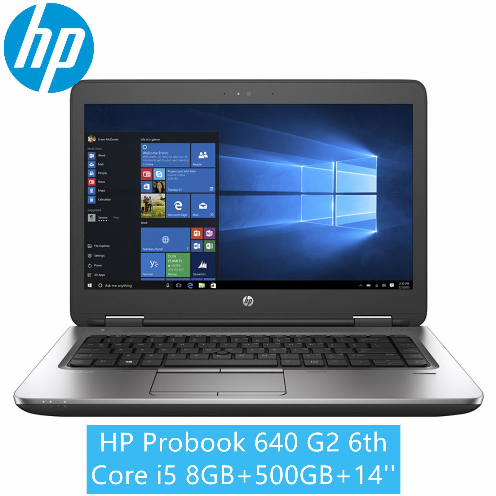 HP Probook 640 G2 6th Core i5 8gb ram+500gb hdd 14'' Refurbished Laptop + Free Gifts