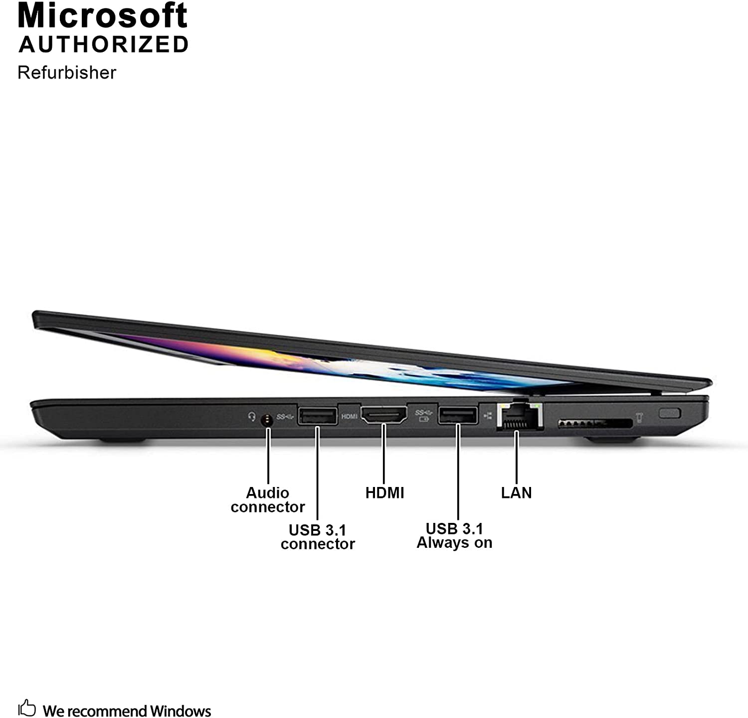 (SPECIAL OFFER) Refurbished Lenovo ThinkPad T470s laptop Intel Core i5 6th Gen 8GB RAM 128GB SSD 14'' inch Refurbished Laptops computer notebook Bluetooth Webcam  Black