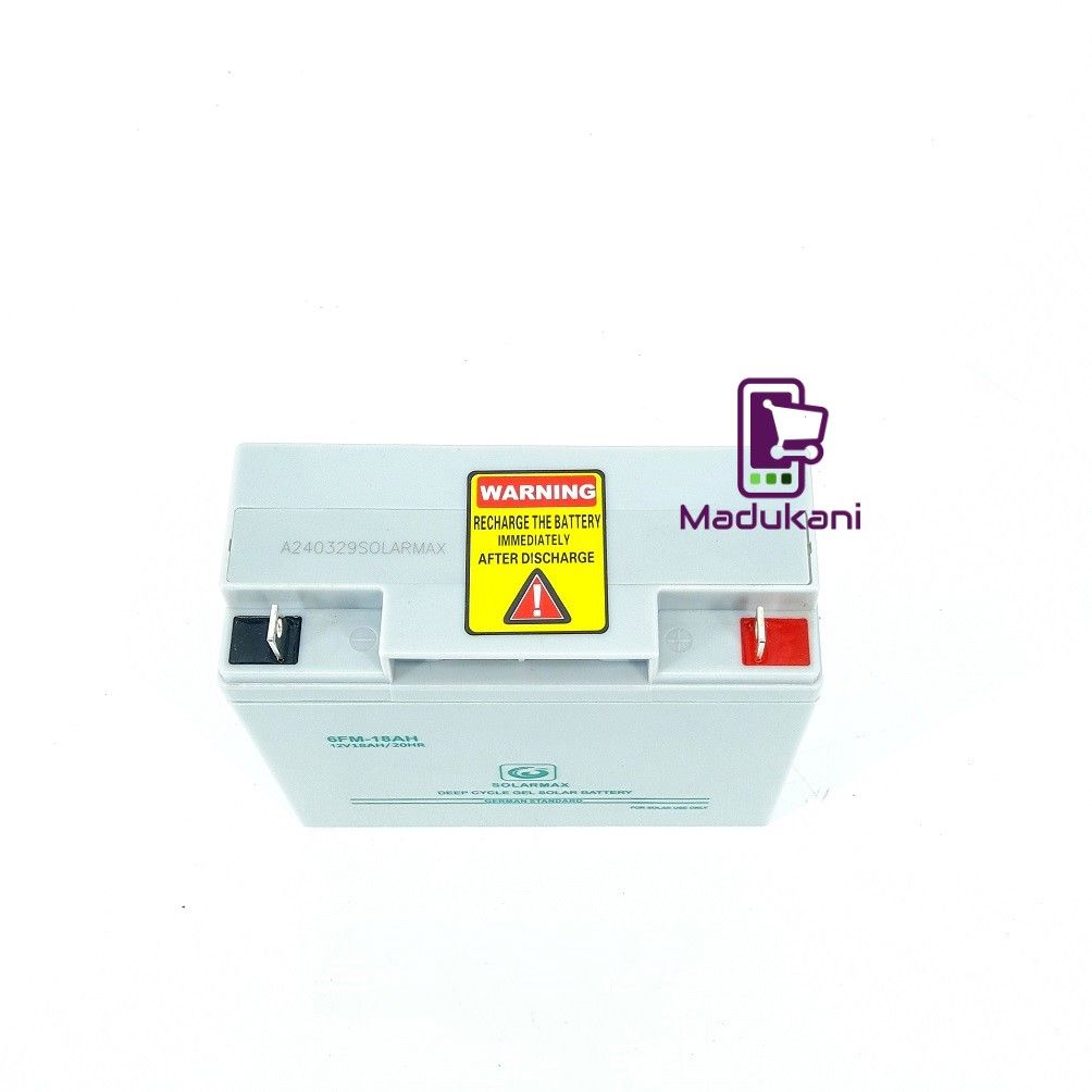 Solarmax 12V 6FM 18AH 20HR Maintenance Free Deep Cycle Solar Battery