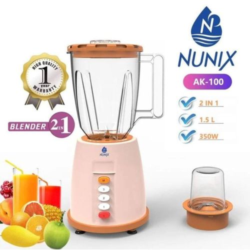 Nunix 2 In 1 Blender and Grinder AK - 100 1.5L jug capacity 350W