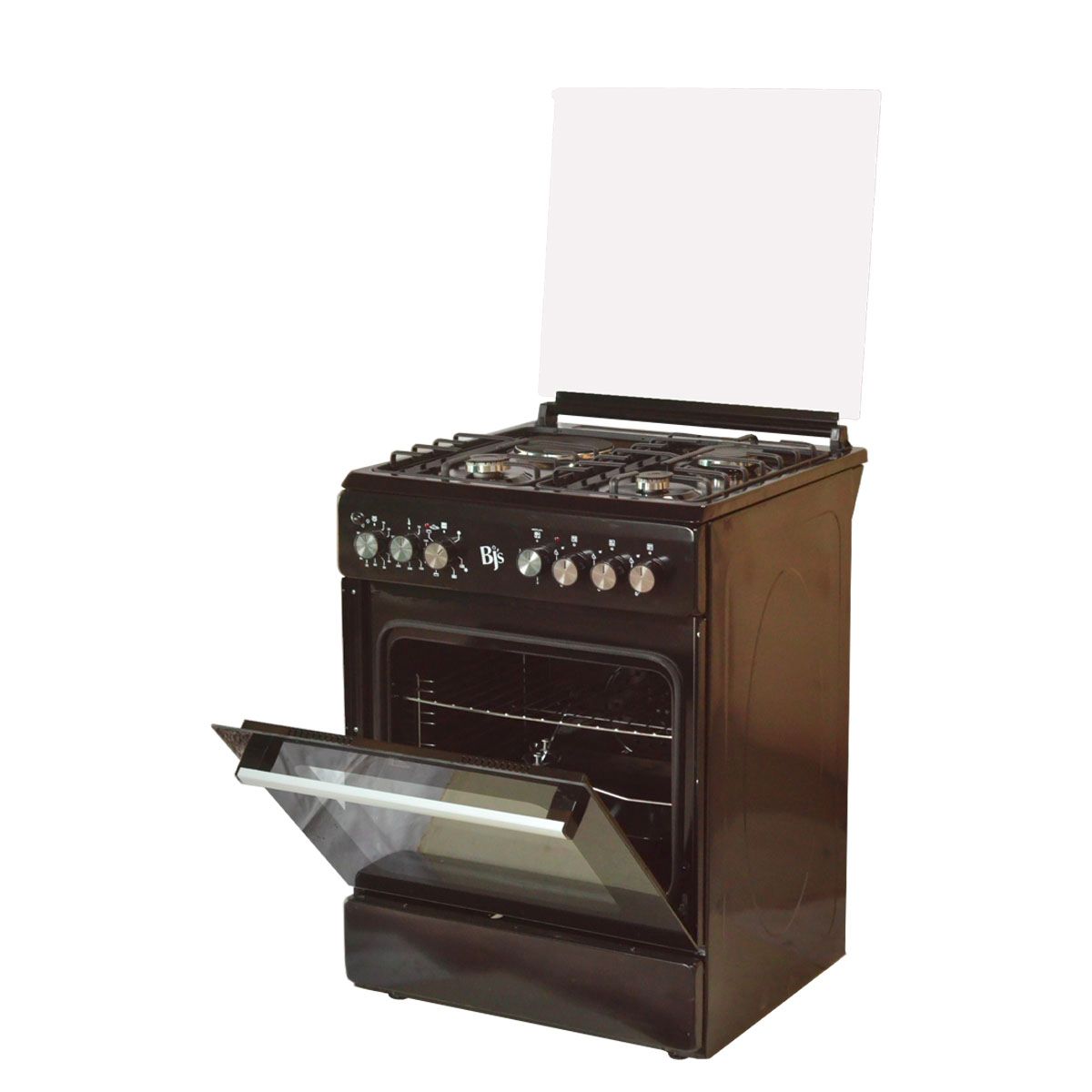 Bj's BLACK 60x60 3+1 Gas Cooker w/ Turbo Fan | Oven 60L Capacity