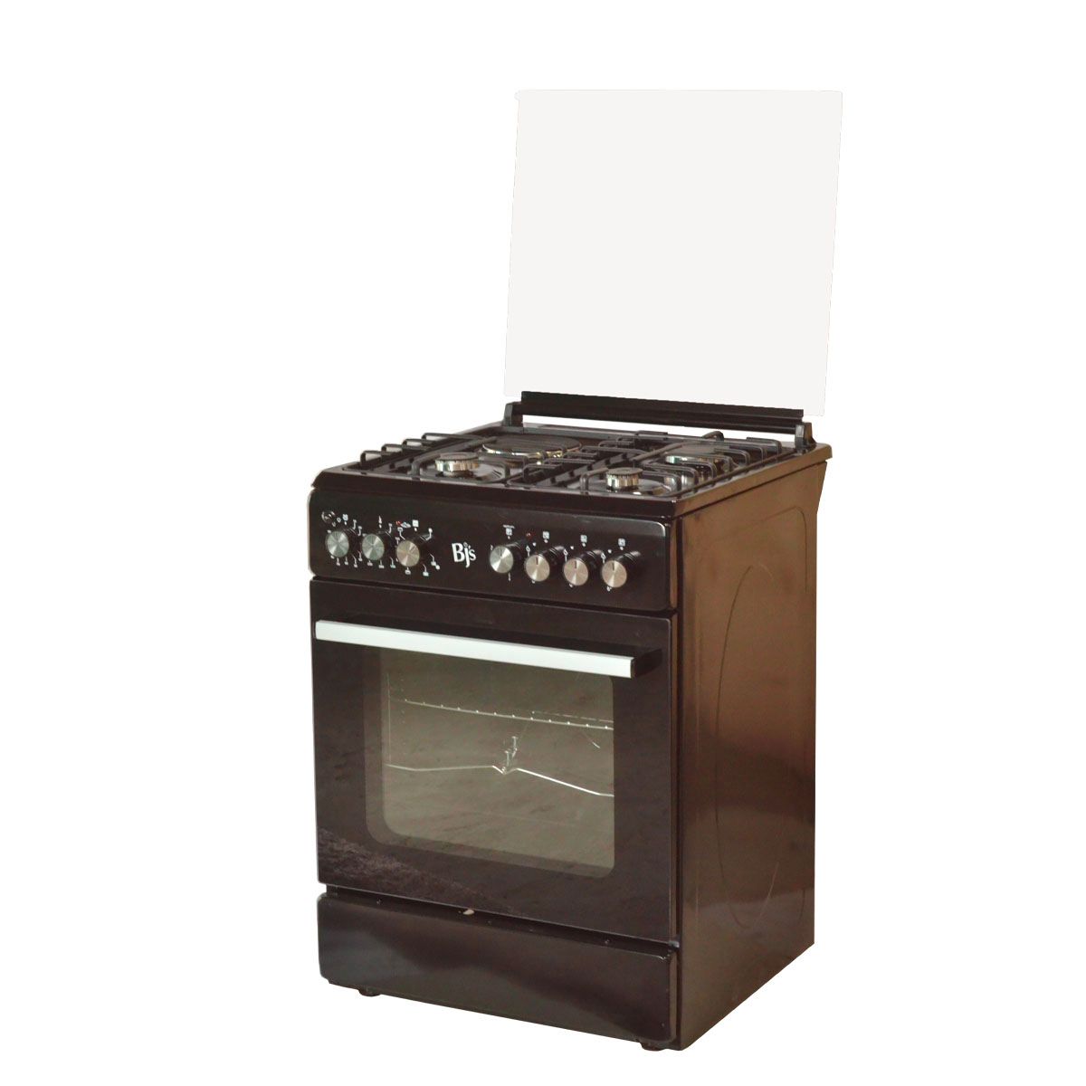 Bj's BLACK 60x60 3+1 Gas Cooker w/ Turbo Fan | Oven 60L Capacity
