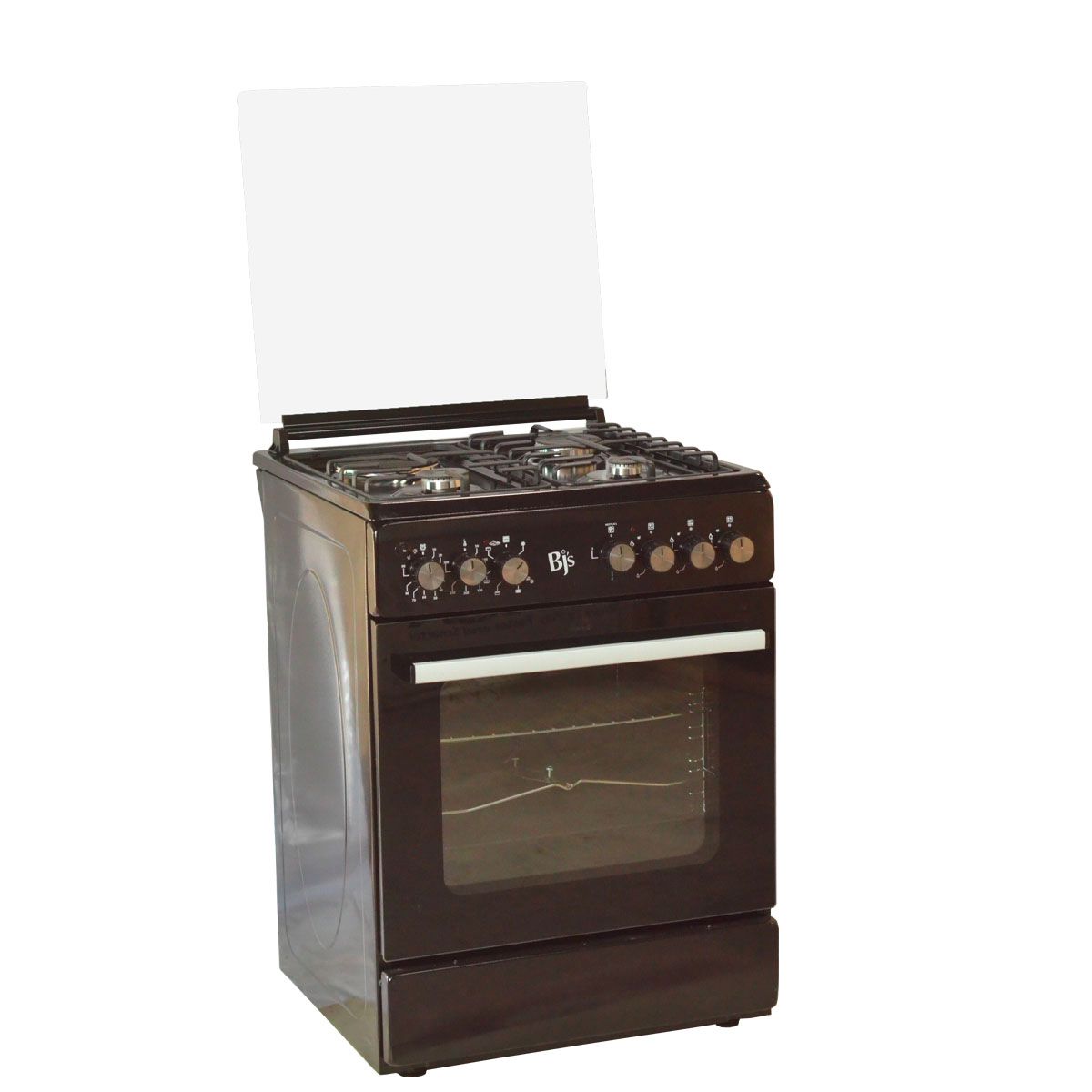 Bj's BLACK 60x60 3+1 Gas Cooker w/ Turbo Fan | Oven 60L Capacity