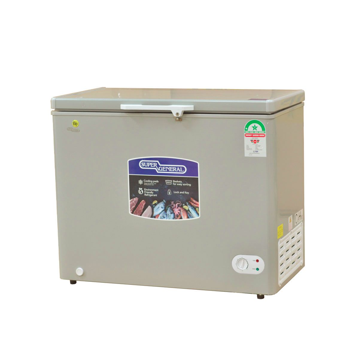 Super General SGF-210L GREY Chest Freezer