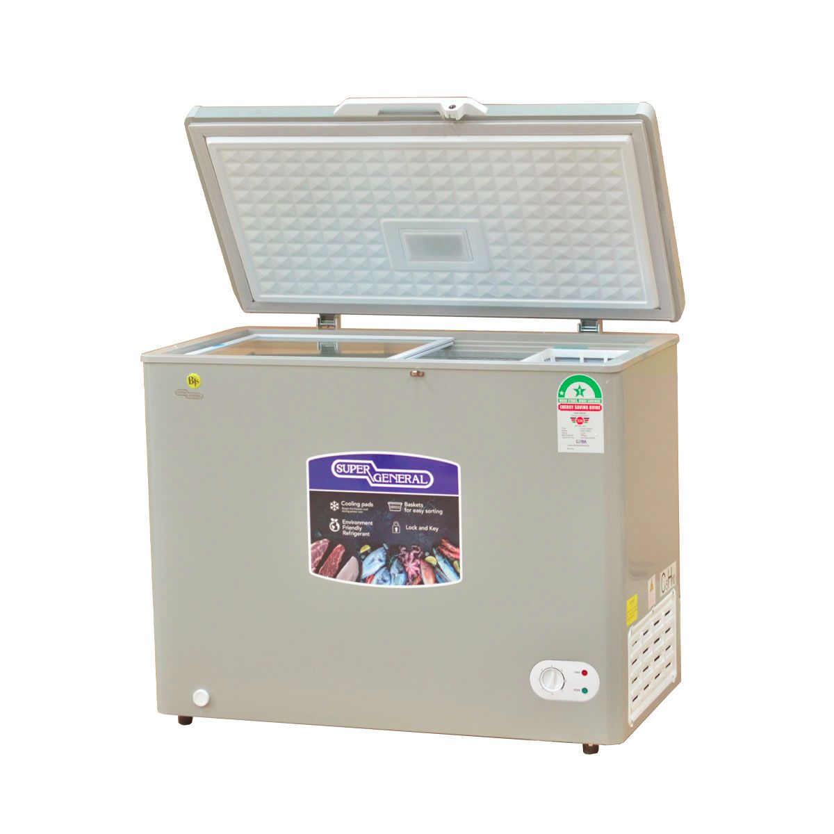 Super General SGF-210L GREY Chest Freezer