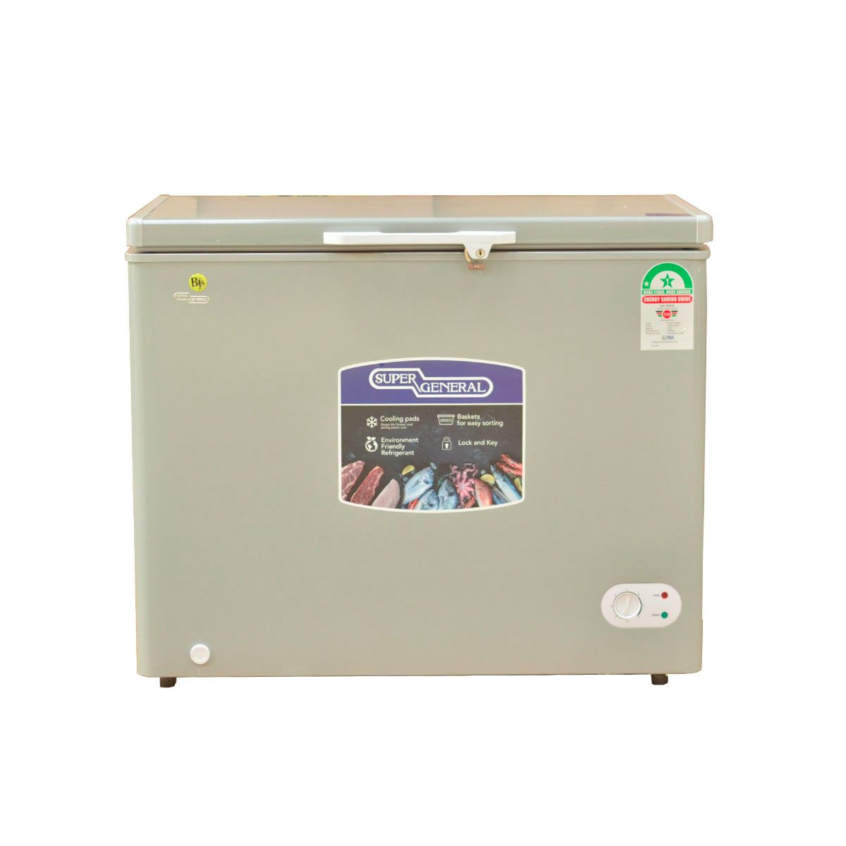 Super General SGF-210L GREY Chest Freezer