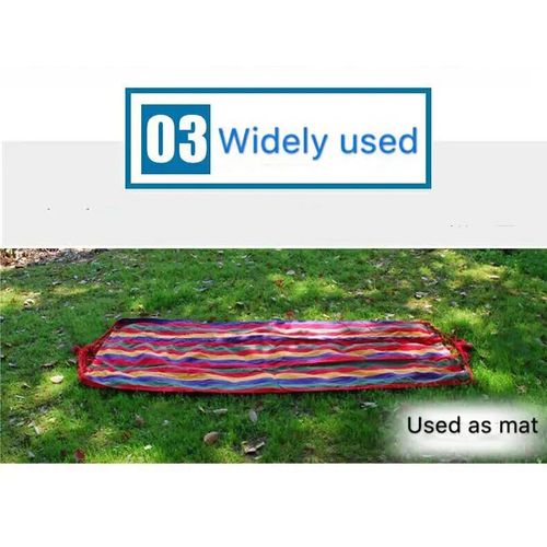 Large Portable Cotton Hammock for 2 Adults – Heavy-Duty Double Camping Hammock (160-300KG Capacity), Foldable Outdoor Garden Swing Bed for Travel, Beach & Backyard