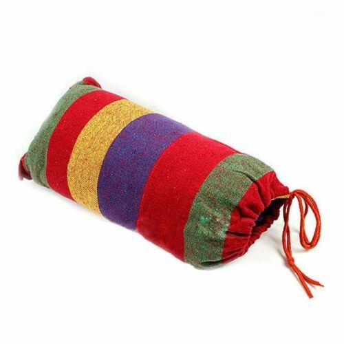 Large Portable Cotton Hammock for 2 Adults – Heavy-Duty Double Camping Hammock (160-300KG Capacity), Foldable Outdoor Garden Swing Bed for Travel, Beach & Backyard