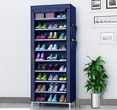 Hommy 9Layer shoerack Shoe organizer storage Assemble Closets Portable Storage SINGLE COLUMN 9 LAYER SHOE RACK