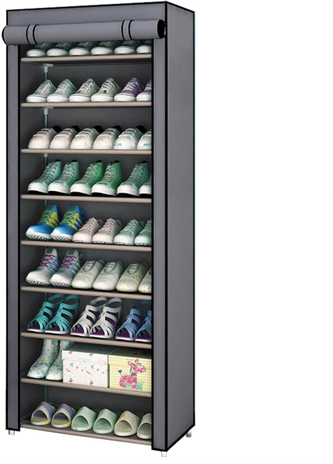 Hommy 9Layer shoerack Shoe organizer storage Assemble Closets Portable Storage SINGLE COLUMN 9 LAYER SHOE RACK