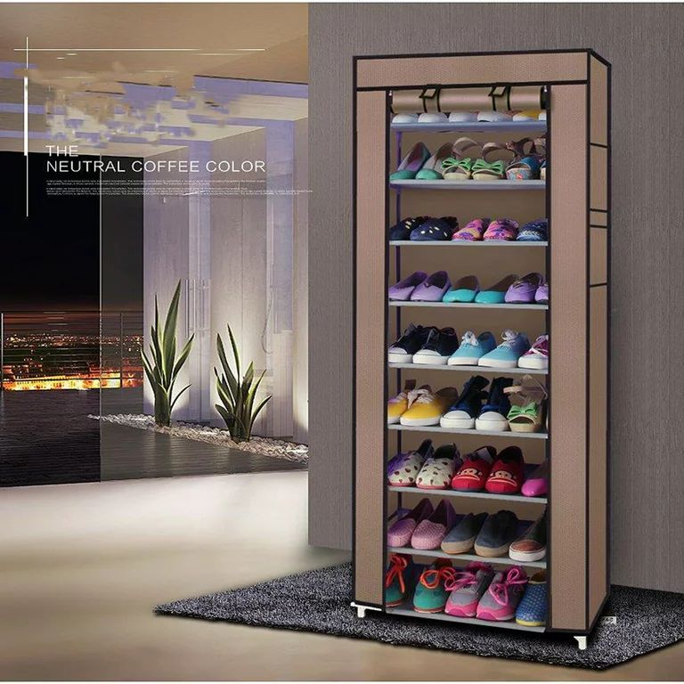 Hommy 9Layer shoerack Shoe organizer storage Assemble Closets Portable Storage SINGLE COLUMN 9 LAYER SHOE RACK
