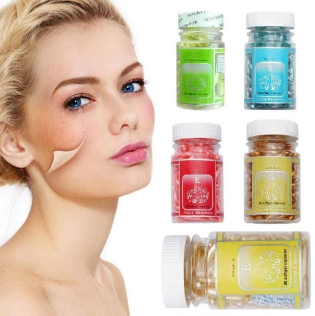 90pcs Vitamin E Essence Capsules Anti-aging Serum Spot Acne Removing Whitening Spot Acne Removing oil