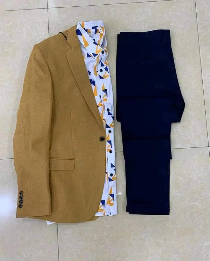 "3-Piece Men's Official Suit Set – Wedding & Business Formal Wear – Includes Blazer, Dress Shirt & Matching Trousers – Classic Slim Fit Outfit for Office, Meetings & Special Occasions"