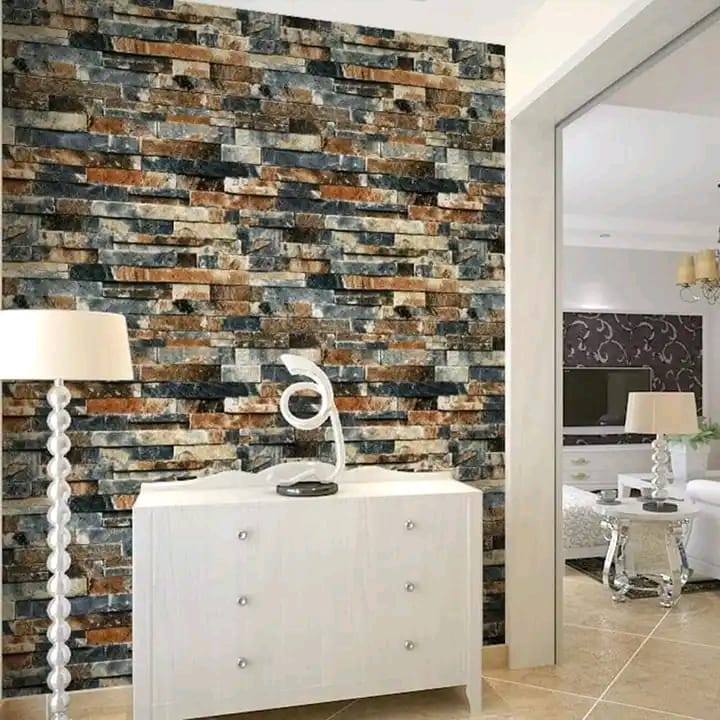 3D Home decorative wall covering/wallpaper and one packet of glue