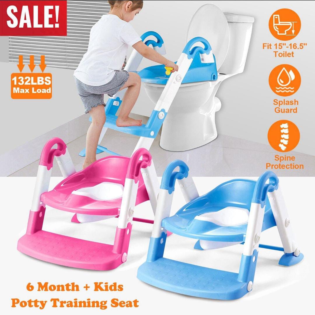 3-1 portable home baby potty trainer toilet chair seat step with ladder step up training stool