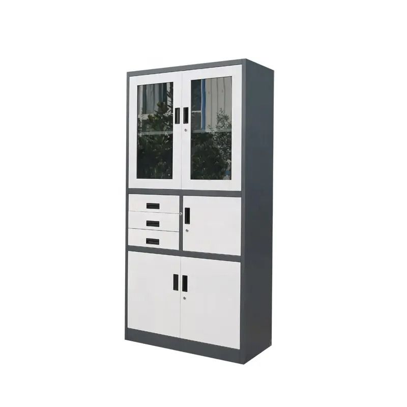 Stainless Steel Metallic Kitchen/office Cabinet with safe...Dimensions H';180CMXL;85CMXW;39CM
