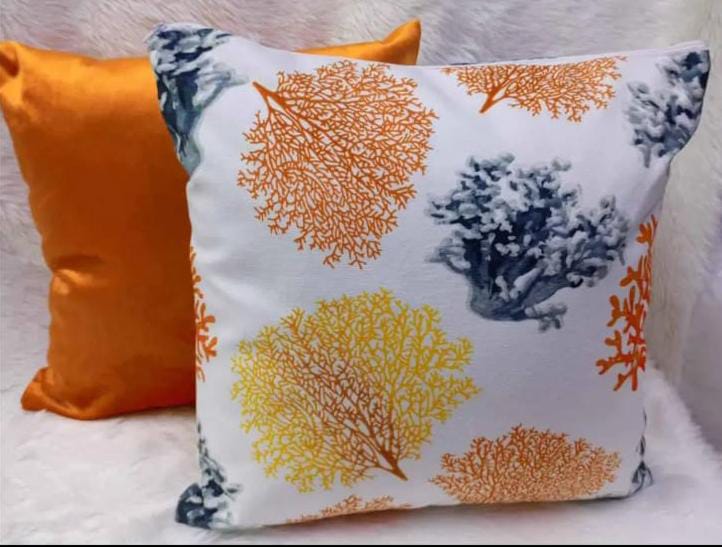 Set of 5pcs mix and match cushion throw pillow cases with throw pillow inside...size 45cmx45cm