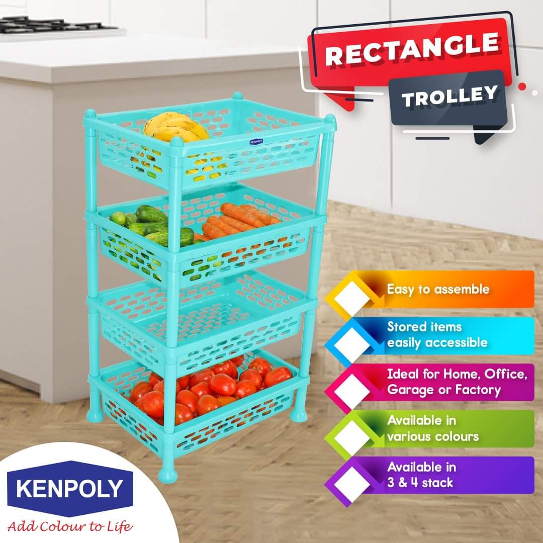 Kenpoly Rectangle Kitchen /home Trolley/organizer
