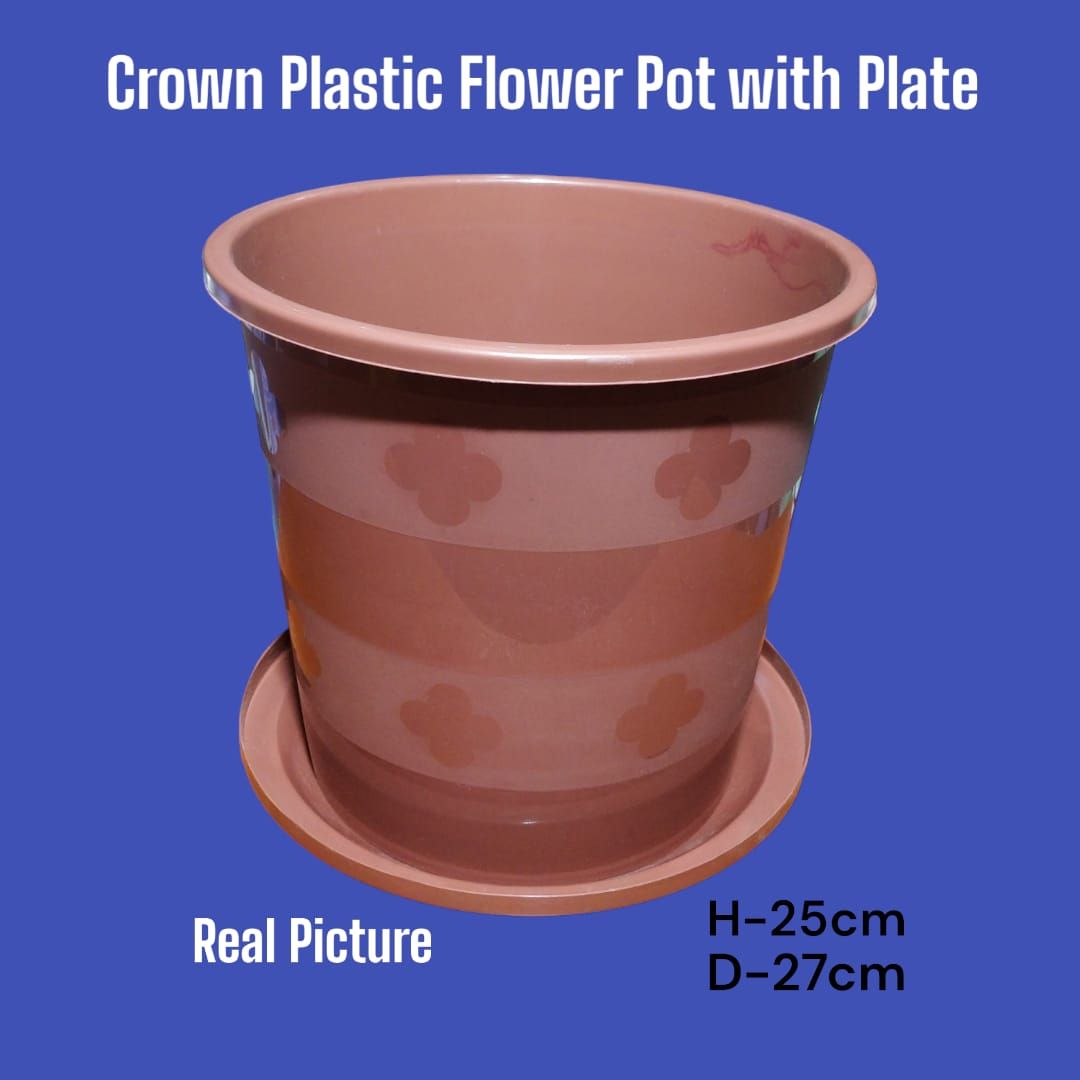 3pcs Heavy plastic home/garden flower pot with plate