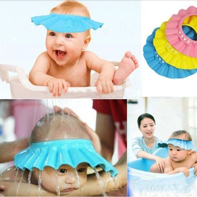 Soft Adjustable Baby Shower Cap Bathing Protection Bath Cap For Toddler, Baby, Kids, Children