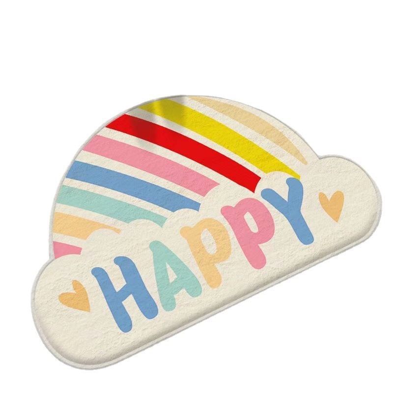Bathroom Door Absorbent Toilet Imitation Cashmere Door Mat Toilet Door Non-Slip Bedroom Mat Doormats