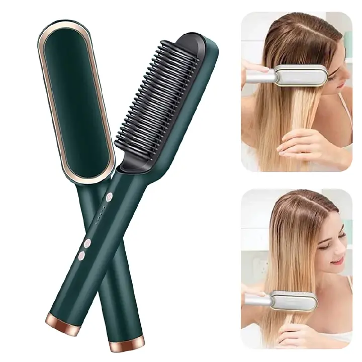 Hot Comb Hair straightener comb Hair Curler Hair crimper fast Heating not hurt Hair Straight Hair Curling rambut Anti-Scalding Styling Tool Straightening Brush