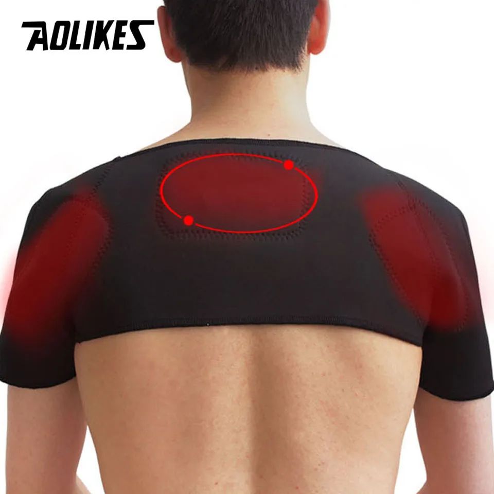 1PCS Self-heating Tourmaline Shoulder Magnetic Therapy Support Brace Belt