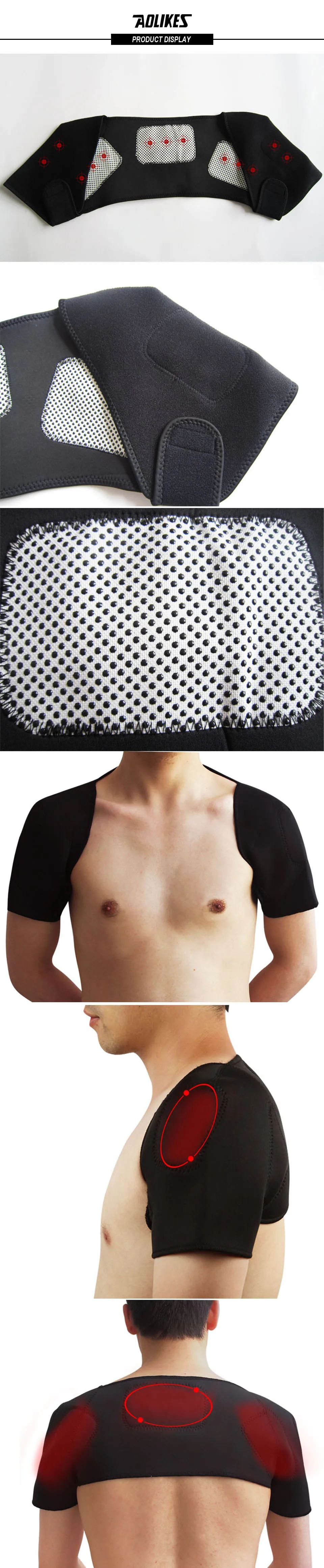 1PCS Self-heating Tourmaline Shoulder Magnetic Therapy Support Brace Belt