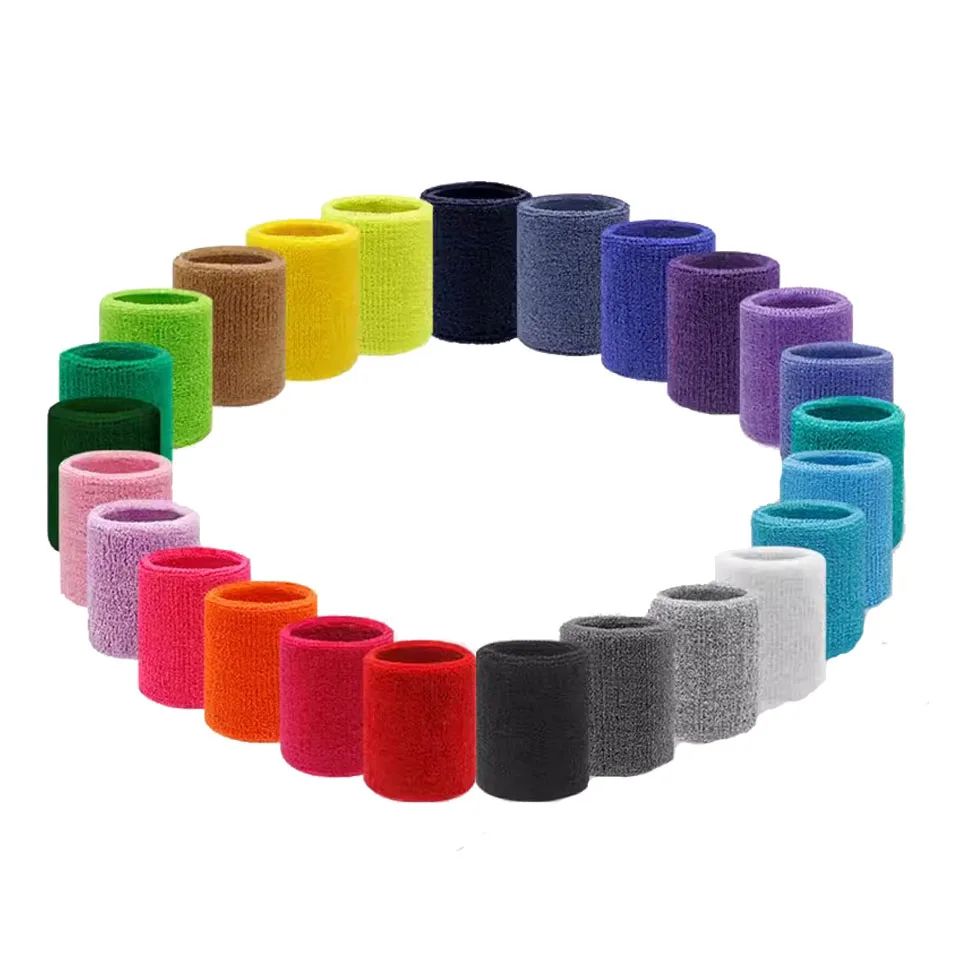 2Pcs Wrist Band Quick Dry Gym Sport Sweatband Wristband Wrist Protector Running Sport Safety Wrist Support Brace Wrap Bandage