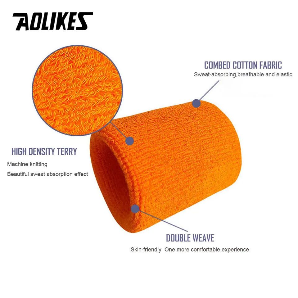 2Pcs Wrist Band Quick Dry Gym Sport Sweatband Wristband Wrist Protector Running Sport Safety Wrist Support Brace Wrap Bandage