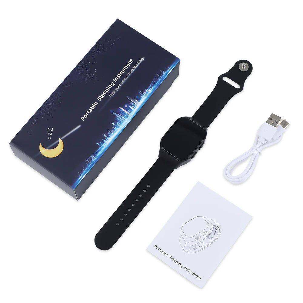 Portable Sleeping Instrument EMS Sleep Aid Watch Microcurrent Pulse Sleeping Anti-anxiety Insomnia Hypnosis Device Fast Sleep Rest Wristband Watch Relief